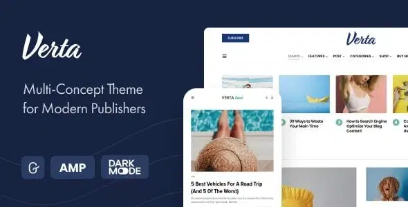 Verta – Multi-Concept WordPress Theme for Modern Publishers