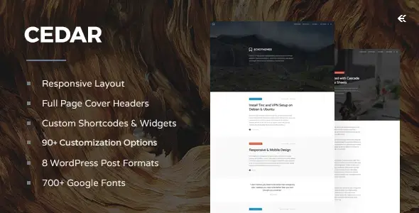 Cedar – Responsive WordPress Blog Theme