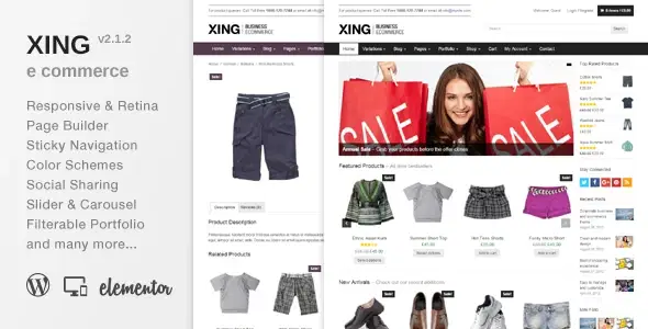 Xing – Business / ecommerce WordPress Theme