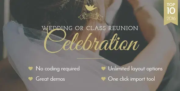 Celebration – Wedding & Class Reunion WordPress Theme