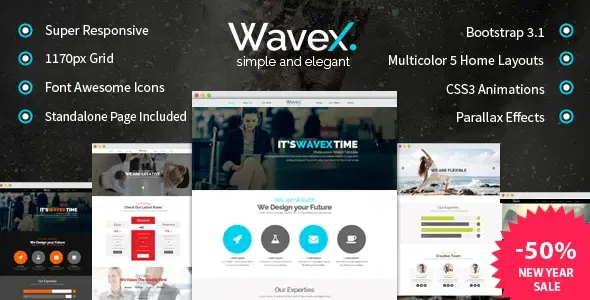 WaveX – One Page Parallax