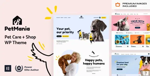 PetMania – Pet Care Shop Ecommerce WordPress Theme