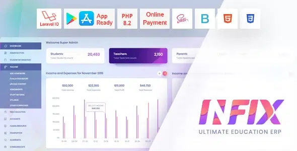 InfixEdu School – School Management System Software