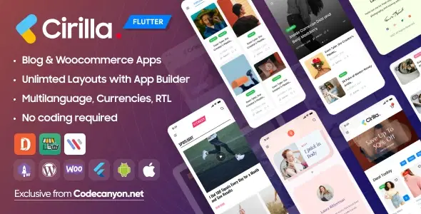 Cirilla – Multipurpose Flutter App For WordPress & Woocommerce