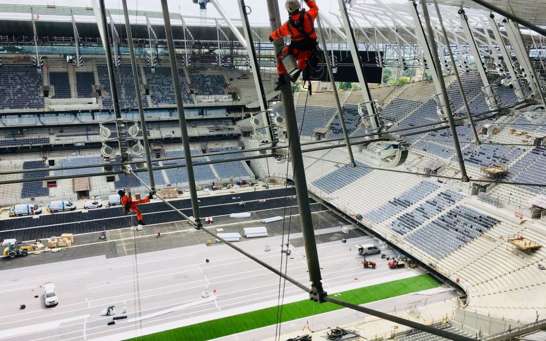 Rope Access Construction and Painting at Tottenham Hotspur FC