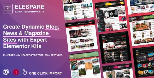 Elespare Pro – News, Magazine and Blog Elements & Addons for Elementor with Header Footer Builder