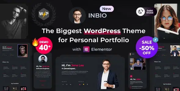 Personal Portfolio WordPress Theme | Inbio