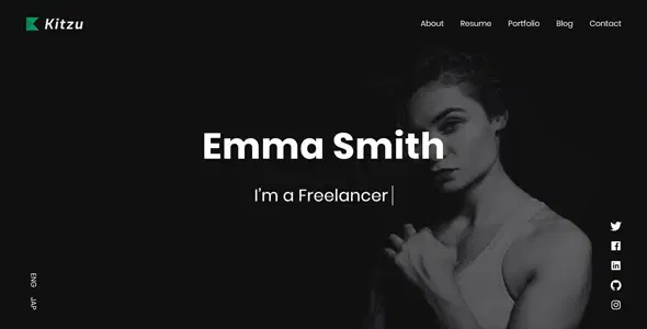 Kitzu – Personal Portfolio Template