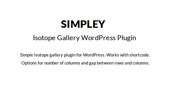 Simpley – Isotope Gallery WordPress plugin