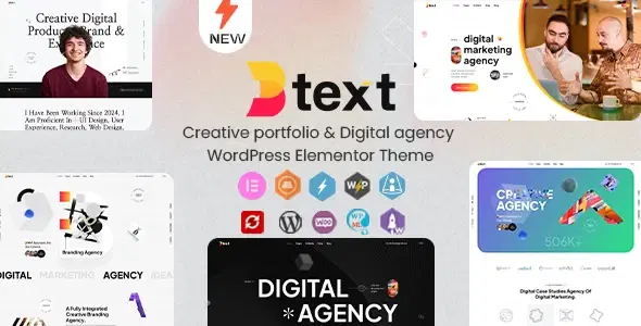 Btext – Creative Portfolio & Digital Agency WordPress Elementor Theme