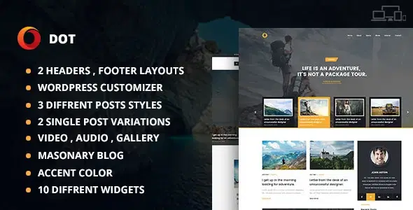 Dot Blog Pro – Creative WordPress Theme For Bloggers