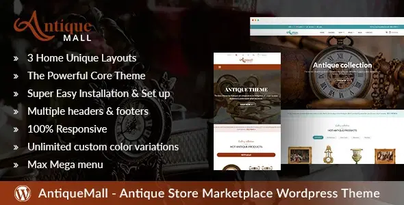 AntiqueMall – Antique Store Marketplace WordPress Theme