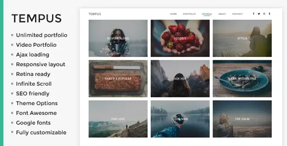 Tempus – Photography WordPress Theme
