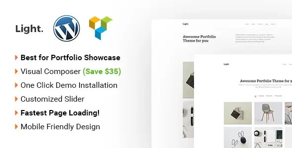 Light – Minimalist WordPress portfolio theme