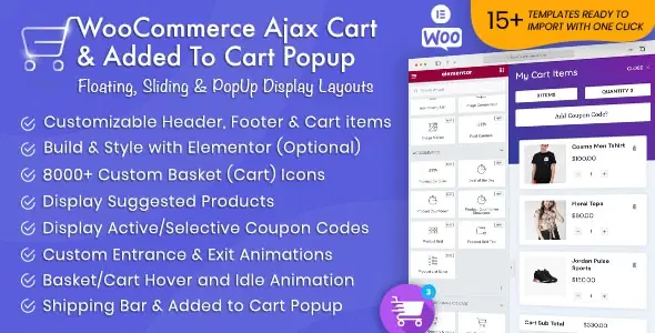 WooCommerce Ajax Cart & Added To Cart Popup – Floating/Sliding/Popup All in One Cart/Checkout Plugin