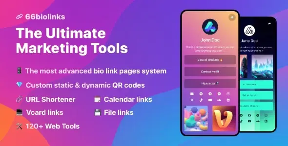 66biolinks – Bio Links, URL Shortener, QR Codes & Web Tools (SAAS)