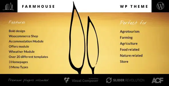 Farmhouse – Agrotourism, Farm and Agriculture WordPress Theme