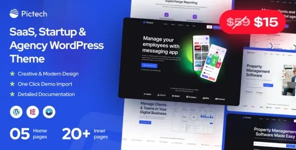 Pictech – Saas & Startup WordPress Theme