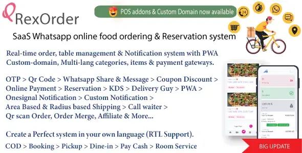 QrexOrder – Restaurant QR Menu – WhatsApp Ordering & Reservation SaaS Platform