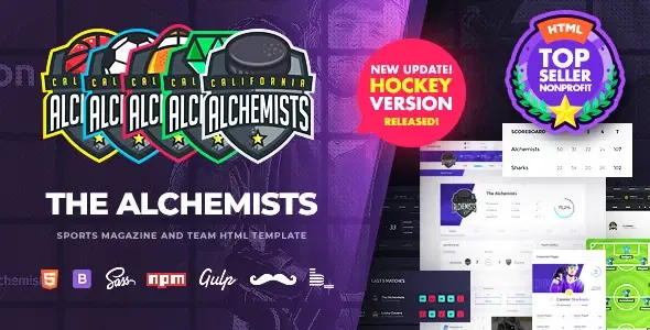 Alchemists – Sports, eSports & Gaming Club and News HTML Template