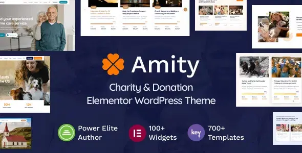 Amity – Charity & Donation Elementor WordPress Theme