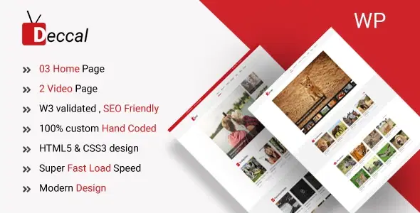 Deccal – Video Blogging WordPress Theme